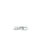 14k White Gold .25ct G SI1 Round Diamond Curved Band